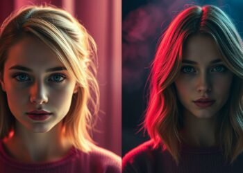 Frisuren Transformation für rundes Gesicht