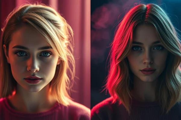 Frisuren Transformation für rundes Gesicht