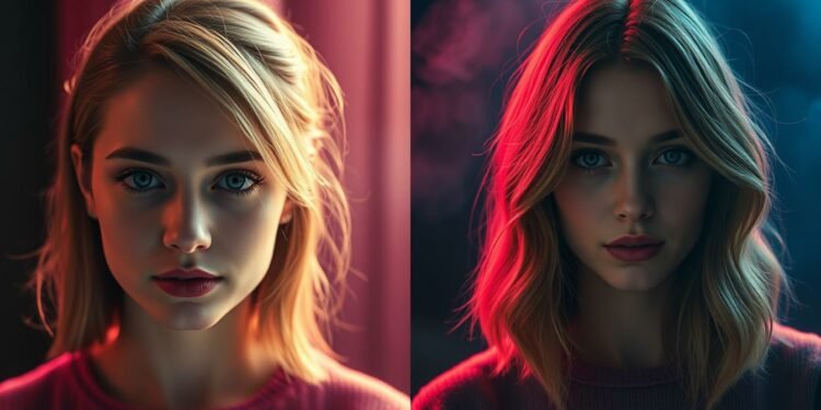 Frisuren Transformation für rundes Gesicht