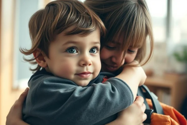 Kindergarten Eingewöhnung Kind mit Erzieherin