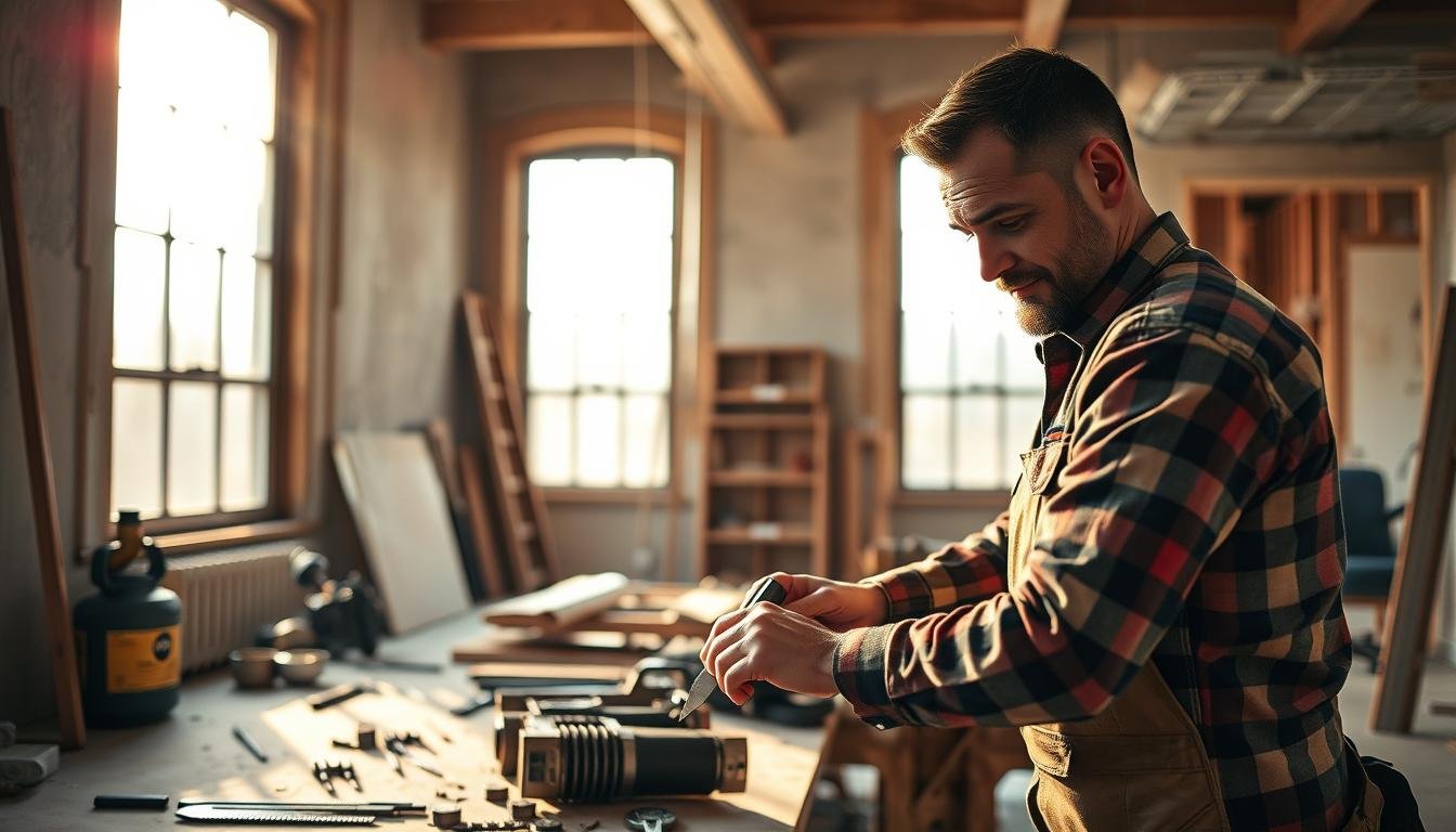 Profi Handwerker bei der Sanierung Profi Handwerker bei der Sanierung
