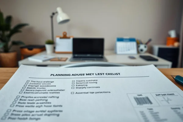 Umzugsplanung Checkliste